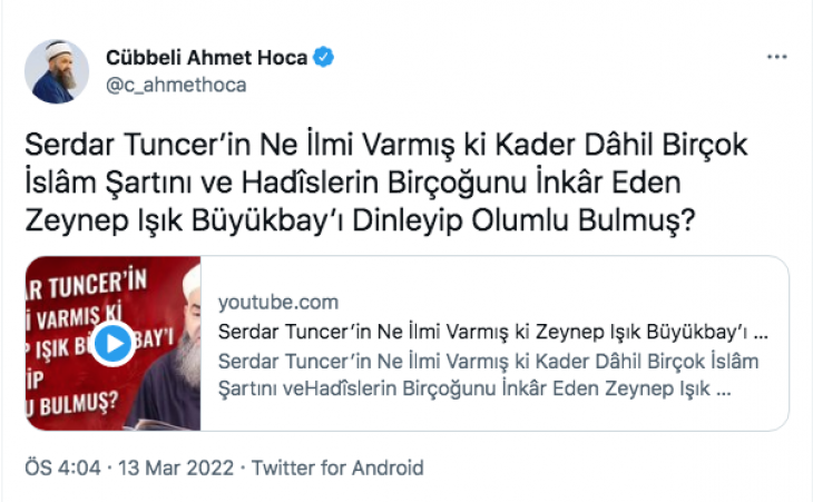 Cübbeli Ahmet Hoca'dan çok konuşulacak sözler: Reyting istiyorsan kalçasını açan birini bul