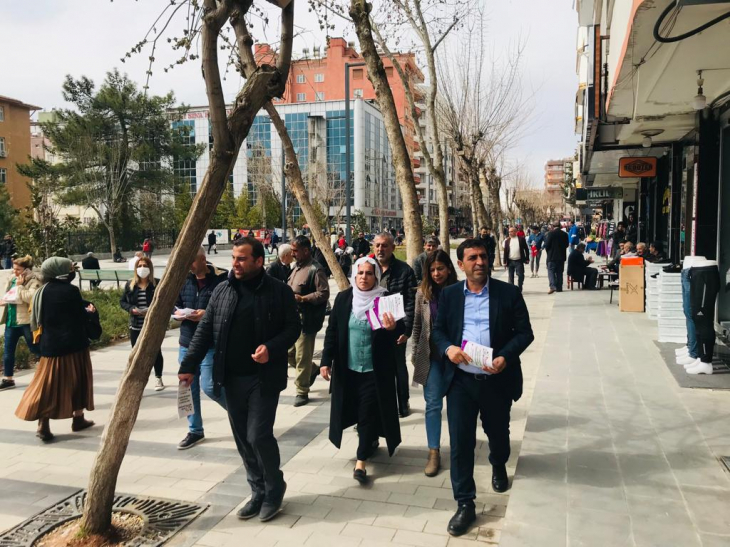 HDP Siirt'te Kongre Bildirisi Dağıttı