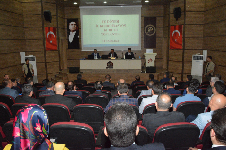 Siirt'te 4. Dönem İl Koordinasyon Kurulu Toplantısı, Vali Hacıbektaşoğlu, Başkanlığında Yapıldı