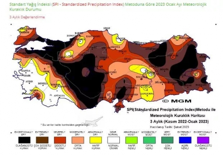 Kuraklık haritası yayınlandı: Siirt'i olağanüstü bir kuraklık mı bekliyor?