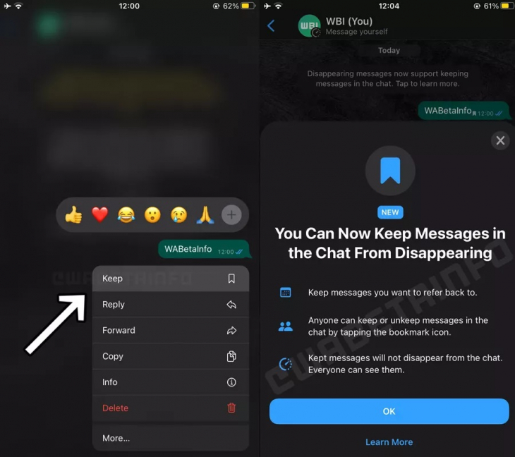 WhatsApp 'tutulan mesajlar' özelliğini kullanıma sundu