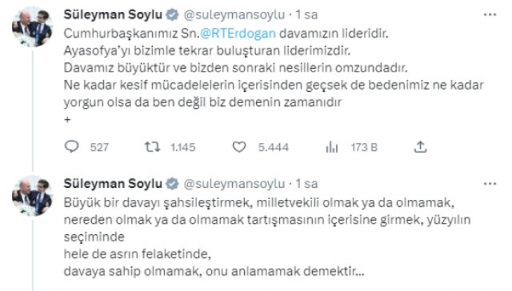 Süleyman Soylu, Cumhurbaşkanı Erdoğan ile aralarındaki 'anlaşmazlık' iddialarını cevapladı