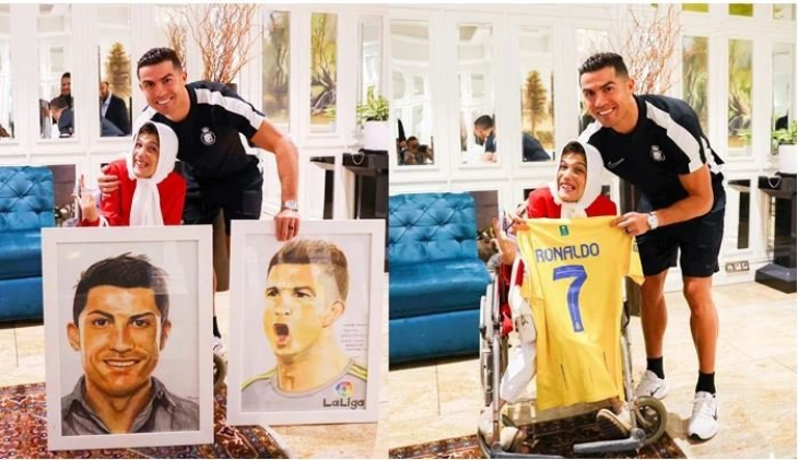 Dünya bu olayı konuşuyor! Fatemah Hamami'ye sarılan Ronaldo'ya 99 kırbaç cezası...