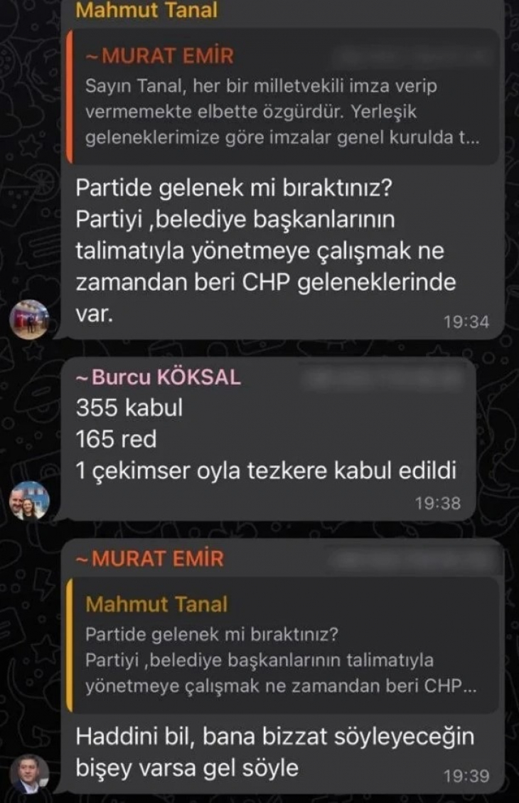 CHP'de imza krizi! WhatsApp yazışmaları ifşa oldu: Birbirlerine girdiler