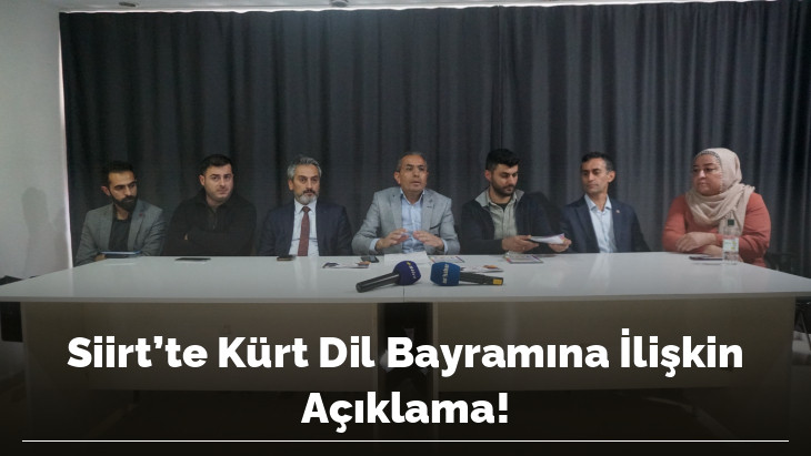 Siirt'te Kürt Dil Bayramına İlişkin Açıklama!