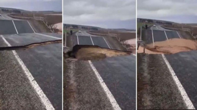 Şanlıurfa'da yaşanan sel nedeniyle Hilvan-Bozova karayolu üzerindeki köprü çöktü