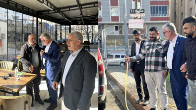 Siirt HÜDA PAR belediye başkan adayı Abdurrahman Özcan, Kooperatif mahallesi esnafı ile bir araya geldi