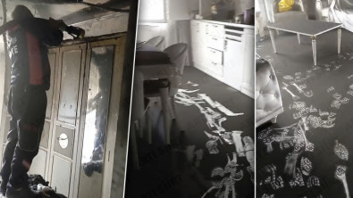 Siirt'te, 7 katlı apartmanın 3. katındaki dairede çıkan yangın, itfaiyenin müdahalesiyle söndürüldü 