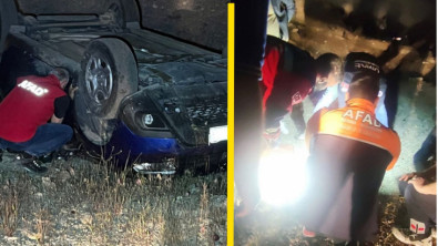 Siirt'te Otomobil Takla Attı: 2 Kişi Yaralandı!