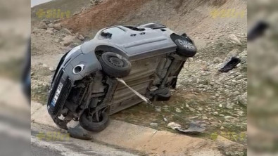 Siirt'te takla atan aracın sürücüsü yaralandı!