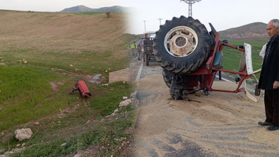 Siirt'te traktör ikiye bölündü sürücü yaralandı