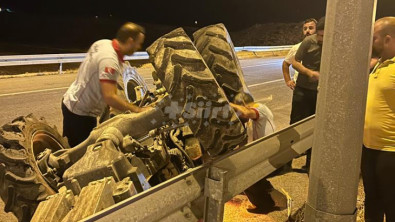 Siirt'te traktör ters devrildi araç sürücüsü yaralandı!