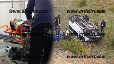 Siirt'te yağış beraberinde kazayı getirdi! Hafif ticari araç şarampole uçtu: 4 Yaralı