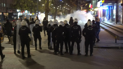 Siirt'te, Zeydan'ın memnu haklarının geri alınmasını protesto eden gruba polis müdahalesi