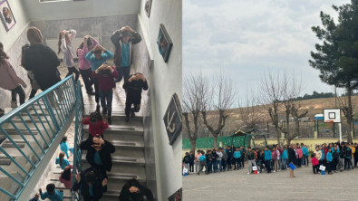 Siirt'teki okullarda deprem tatbikatı gerçekleştirildi